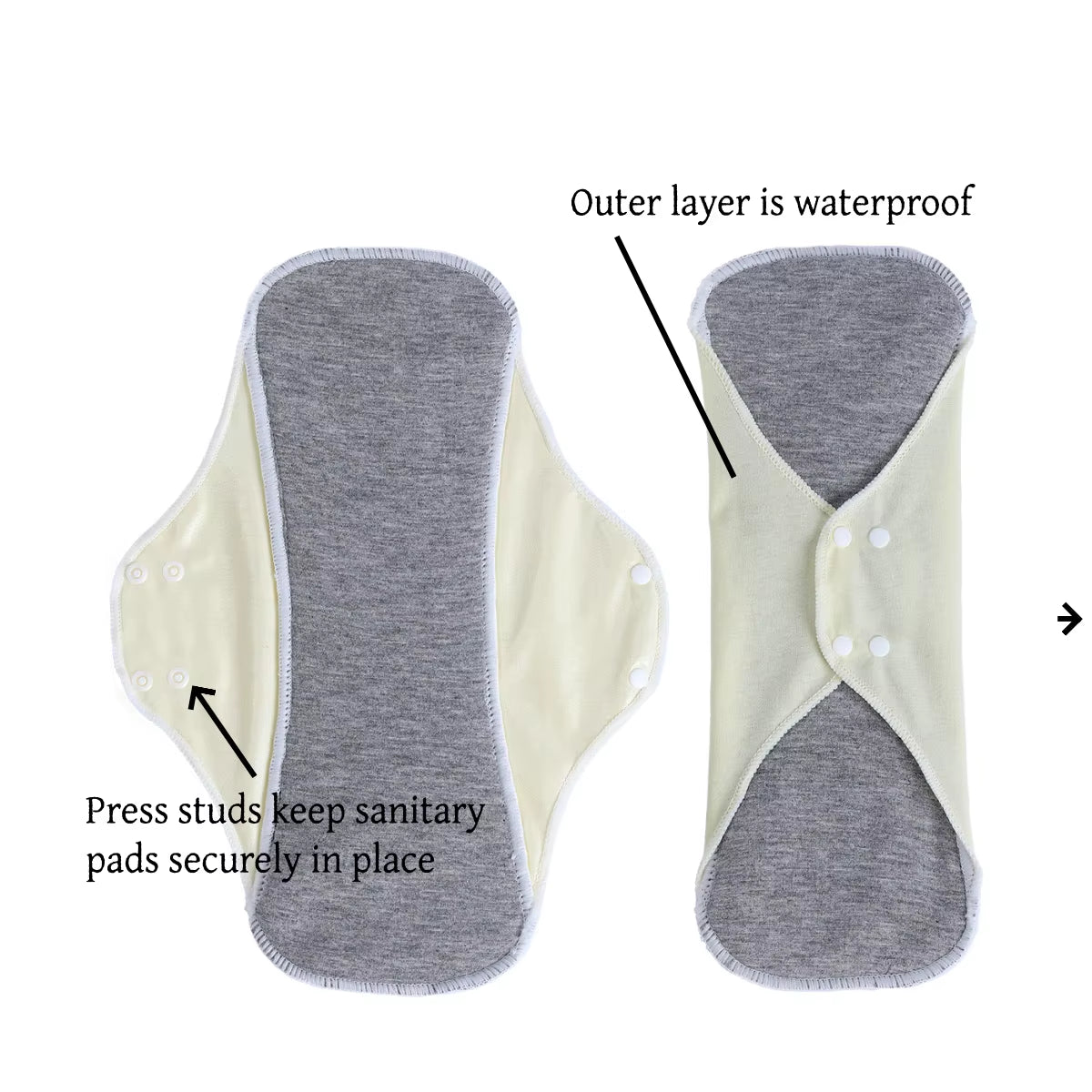 Serviettes Hygiéniques Lavables Haute Absorption – Anti-Fuites, Confort Respirant, Protection Jour et Nuit