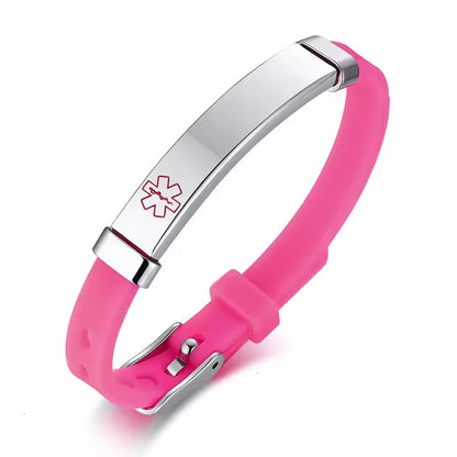 Bracelet d’Identification Médicale en Acier Inoxydable – Étanche et Sécurisé