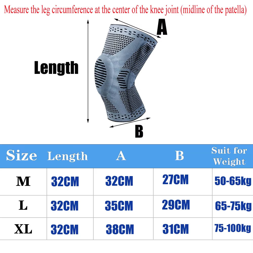 Genouillère Professionnelle de Compression – Soutien Médical avec Gel Rotulien et Renforts Latéraux