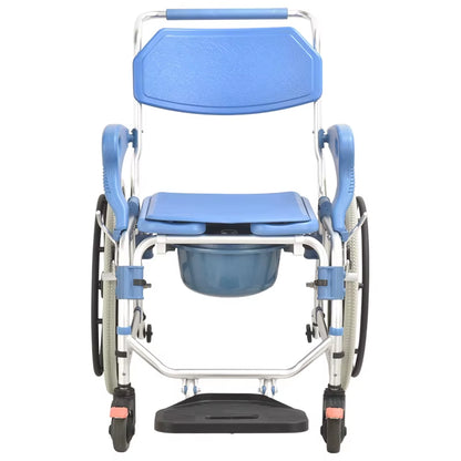 Mobile Portable Foldable Wheeled Bathroom Chair Handicap Patient Bucket Hoost Stool Nursing Commode Toilyet Chair for Elder