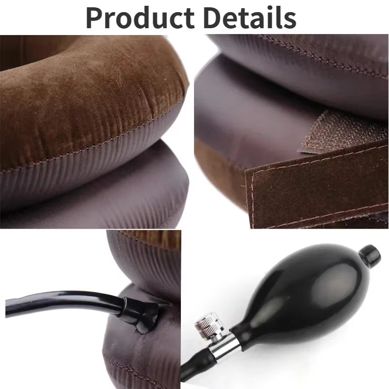 Collier Cervical Gonflable de Traction – Étirement Doux et Soulagement des Douleurs Cervicales