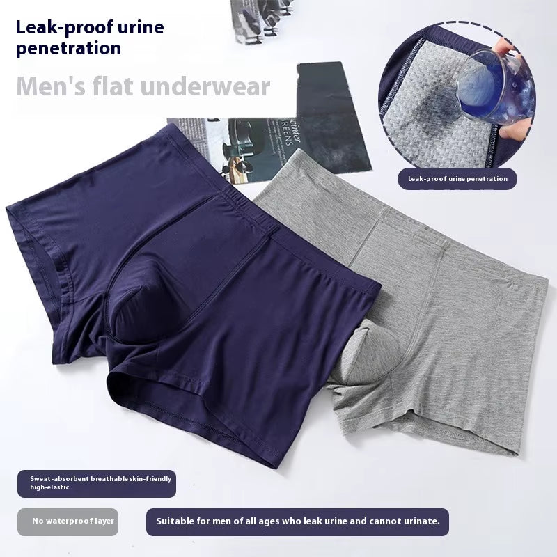 Sous-vêtement Homme Anti-Fuites – Boxer Haute Taille Lavable pour Incontinence Légère à Modérée