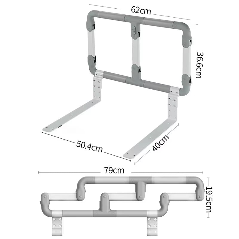 Barre d’Appui de Lit Pliable Réglable Antichute pour Seniors et Femmes Enceintes