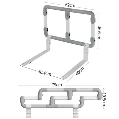 Barre d’Appui de Lit Pliable Réglable Antichute pour Seniors et Femmes Enceintes