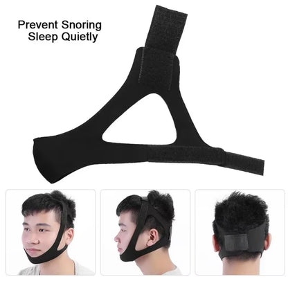 Adjustable anti Snoring Sleep Apnea Belt Triangular Headband Chin Jaw Support Strap Unisex Headband Neoprene Medical Health Care