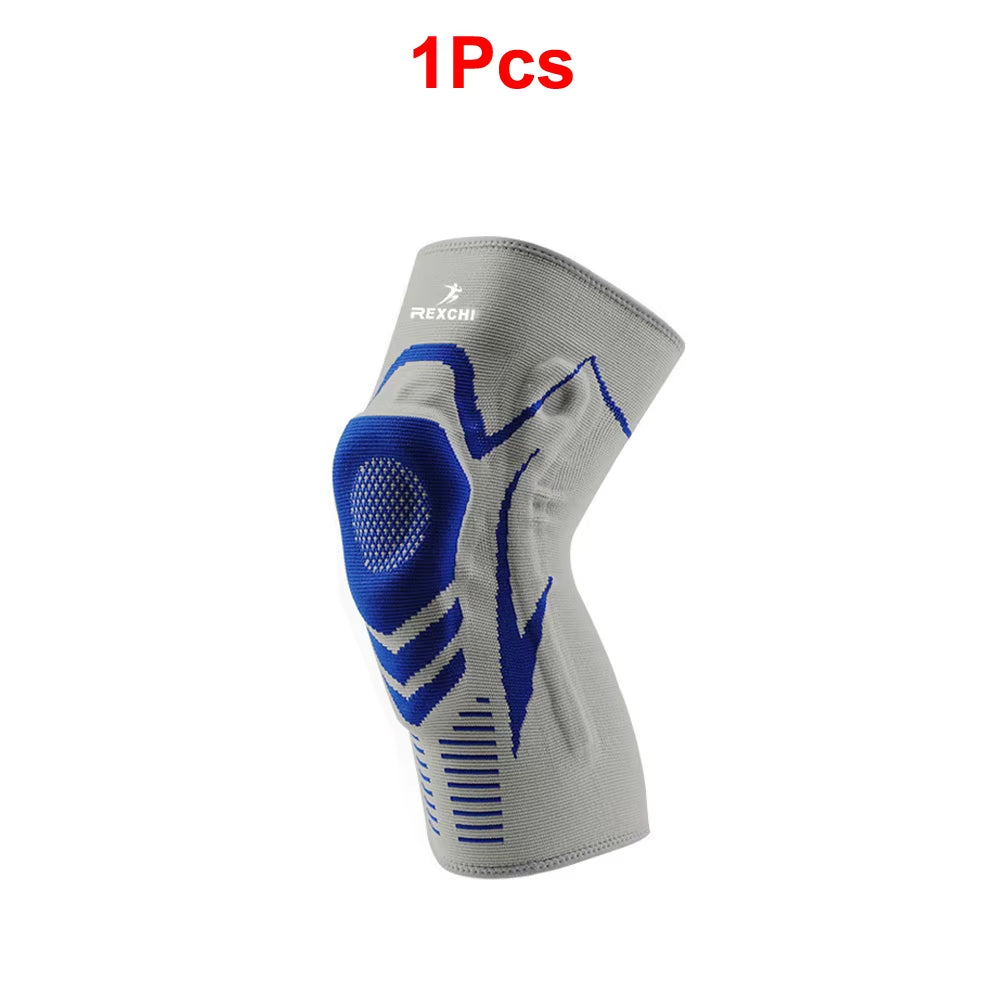 Genouillère de Compression Sportive – Avec Gel Rotulien et Renforts Latéraux pour Soulager les Douleurs Articulaires