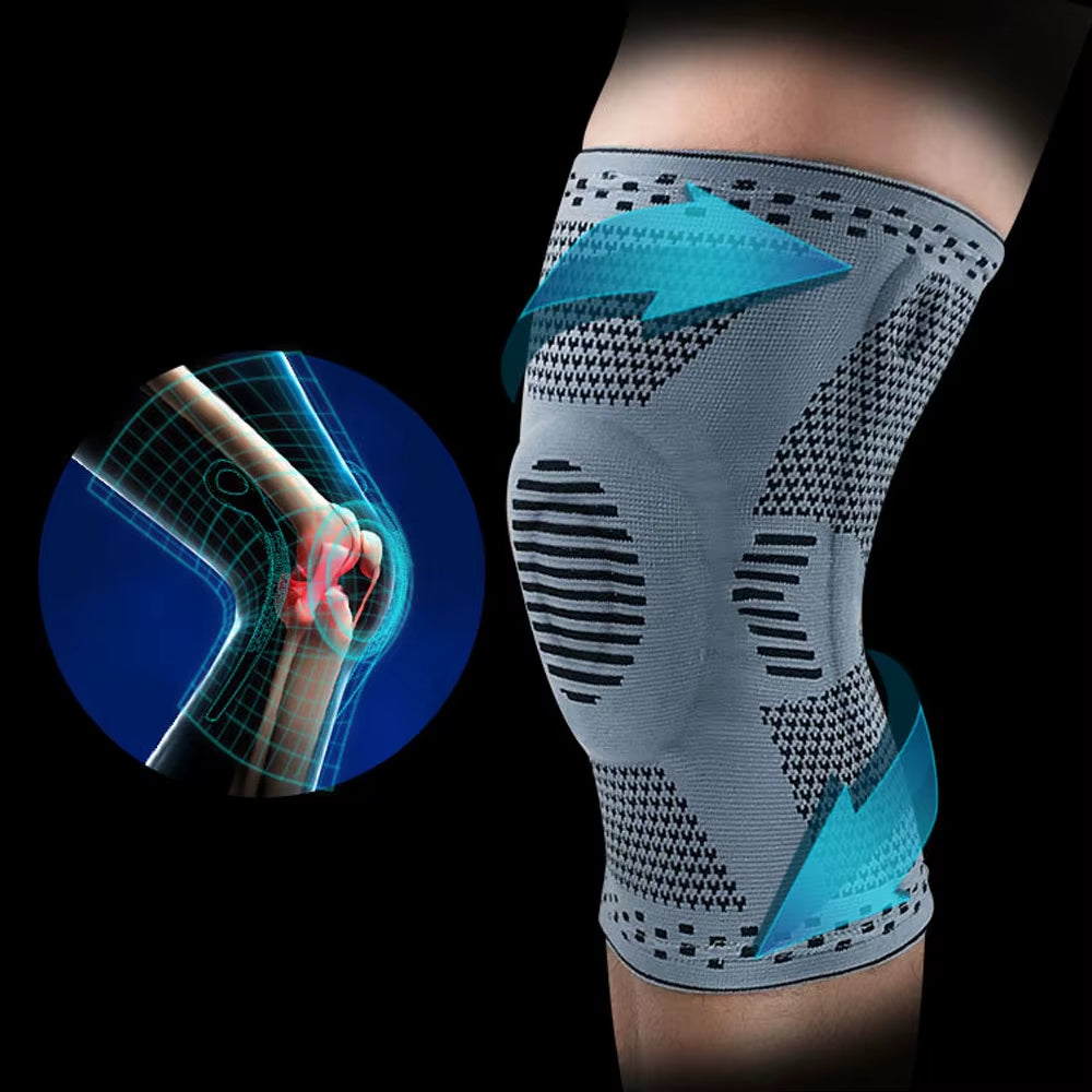 Genouillère Professionnelle de Compression – Soutien Médical avec Gel Rotulien et Renforts Latéraux