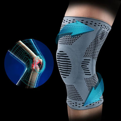 Genouillère Professionnelle de Compression – Soutien Médical avec Gel Rotulien et Renforts Latéraux