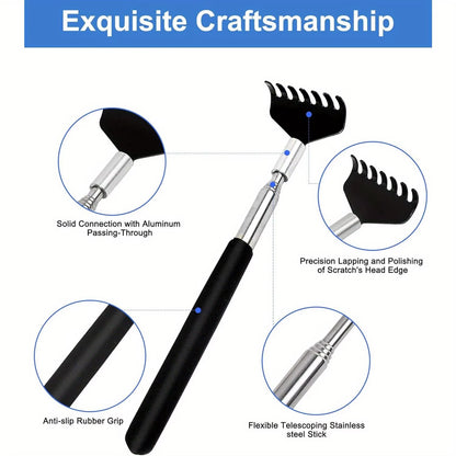 1PCS Adjustable Back Scratcher Steel Back Massage Telescopic anti Itch Claw Massager Back Massage for Elder Tickle Massage Stick