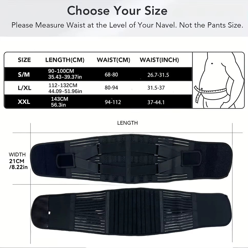 Ceinture lombaire réglable à double traction
