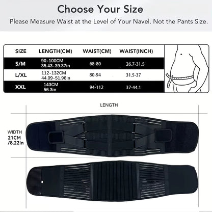 Ceinture lombaire réglable à double traction