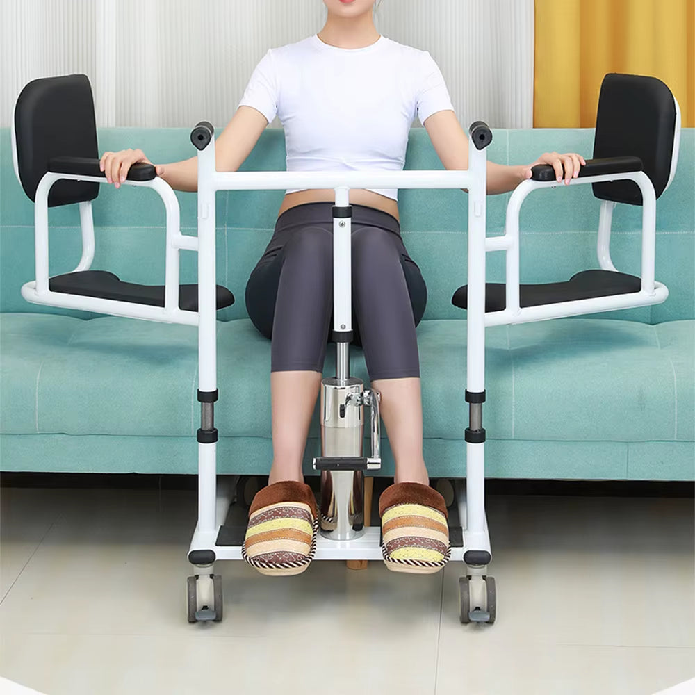 Hydraulic Elderly Care Lift Chair with Commode Shower Bathroom Safety Equipment for Patient Transfer Health Care Supply